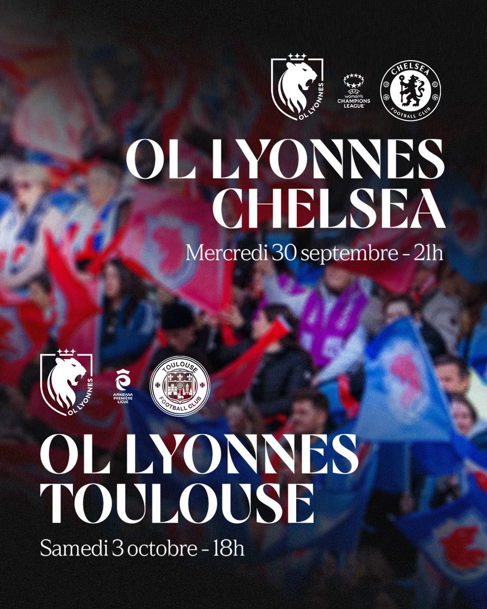 OL Lyonnes : Chelsea et Toulouse au programme du Groupama Stadium