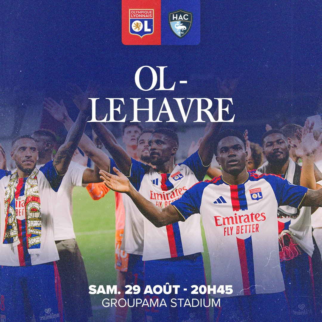 OL-Havre : match de Ligue 1 au Groupama Stadium le 29 août à 20h45
