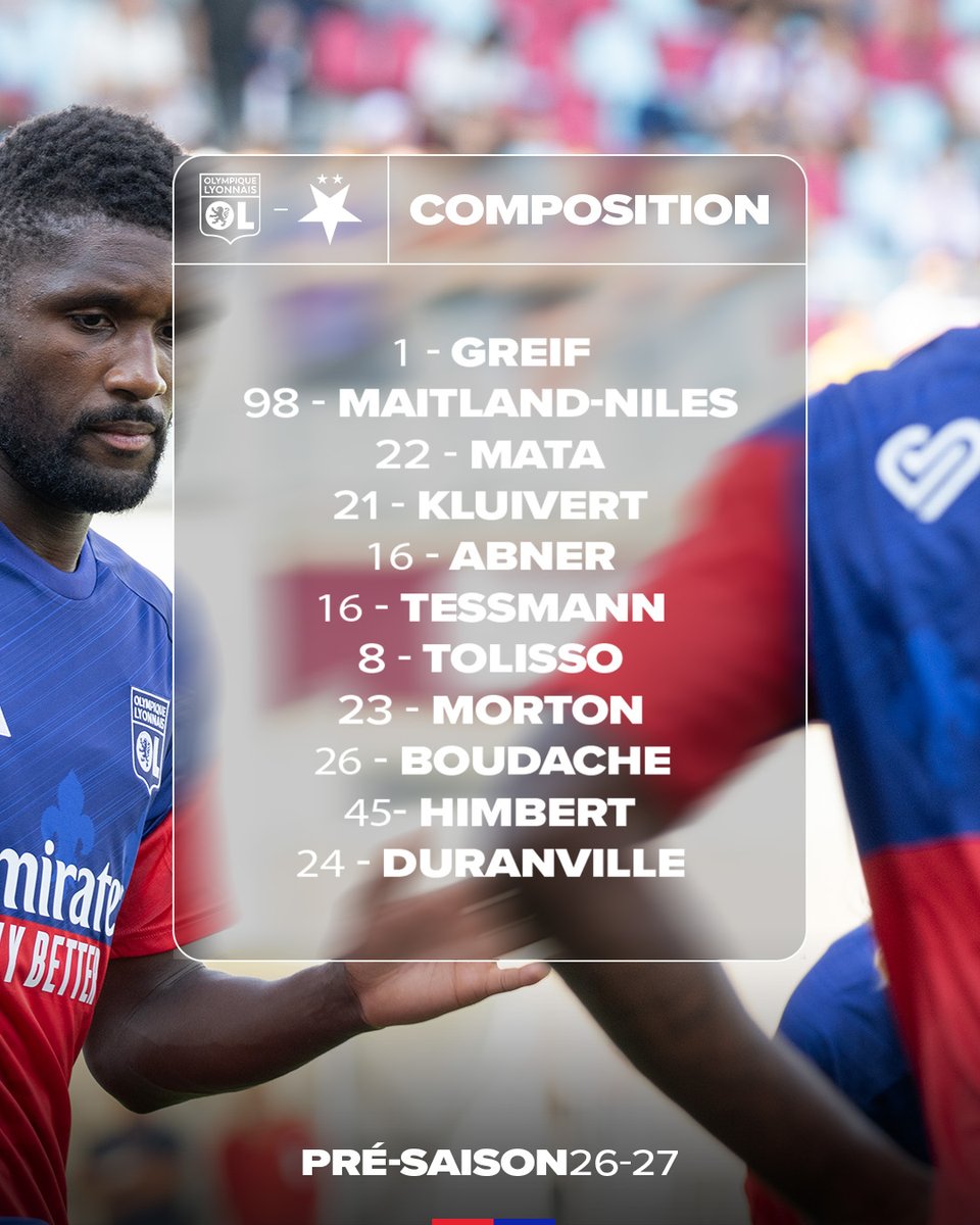 OL : composition de départ dévoilée pour le 4e match de préparation