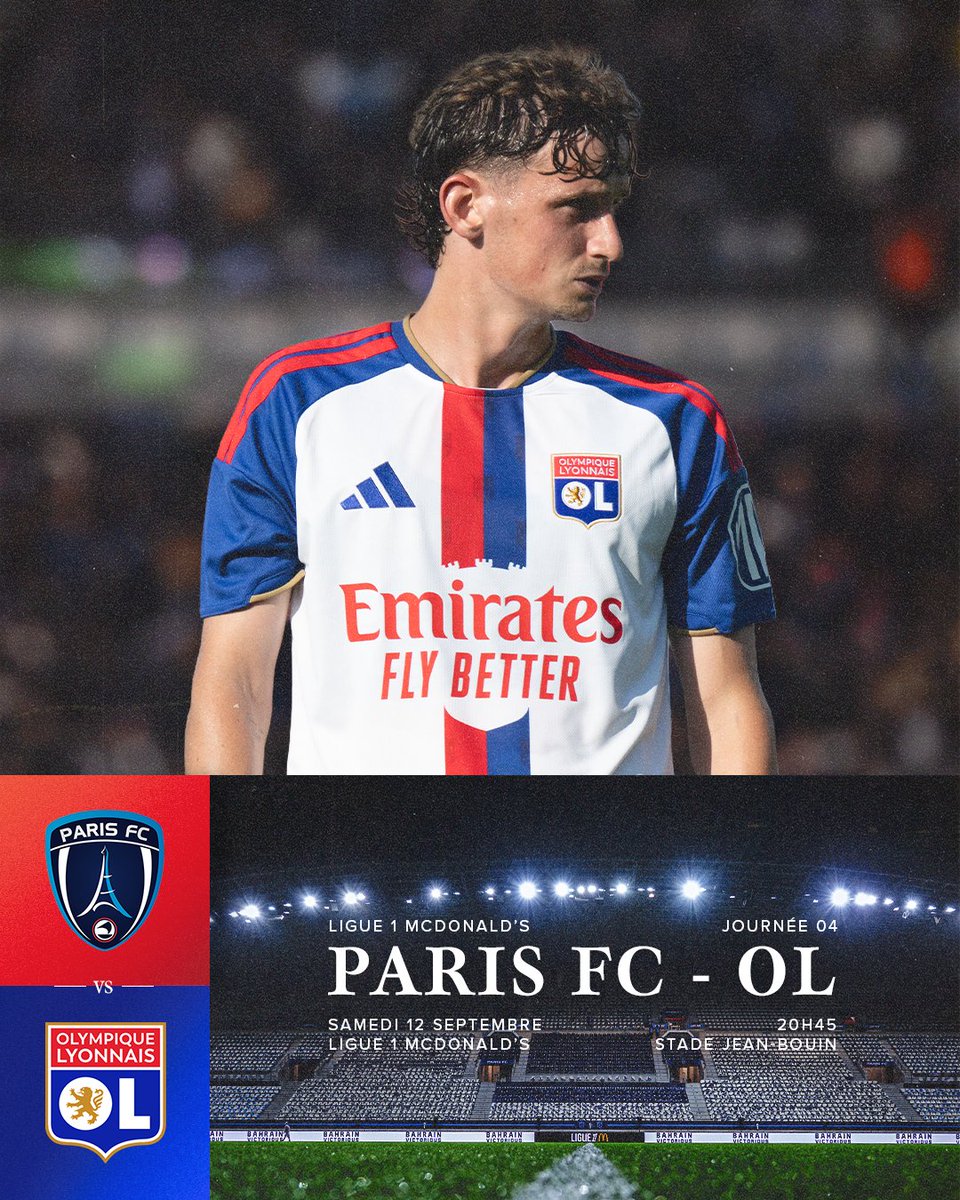 Ligue 1 : l'Olympique Lyonnais se déplace à Paris FC le 12 septembre